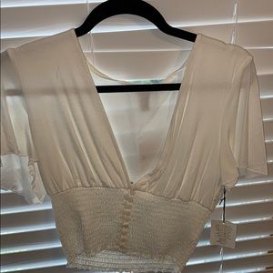 Smocked crop top